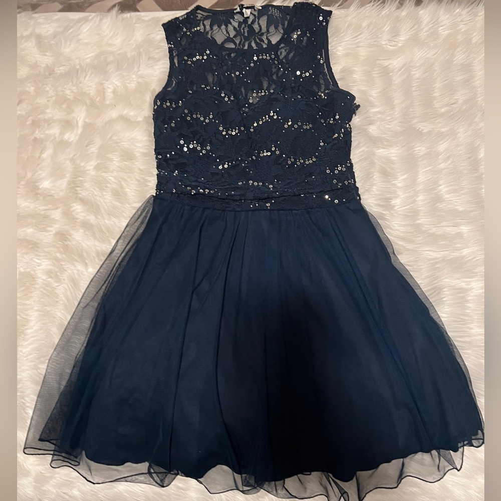 Speechless Blue Sequin Dress